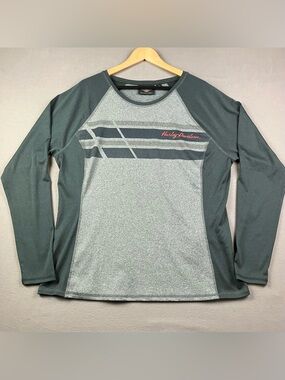 Harley Davidson Performance Women’s Shirt Size 2XL Gray Striped Motorclothes